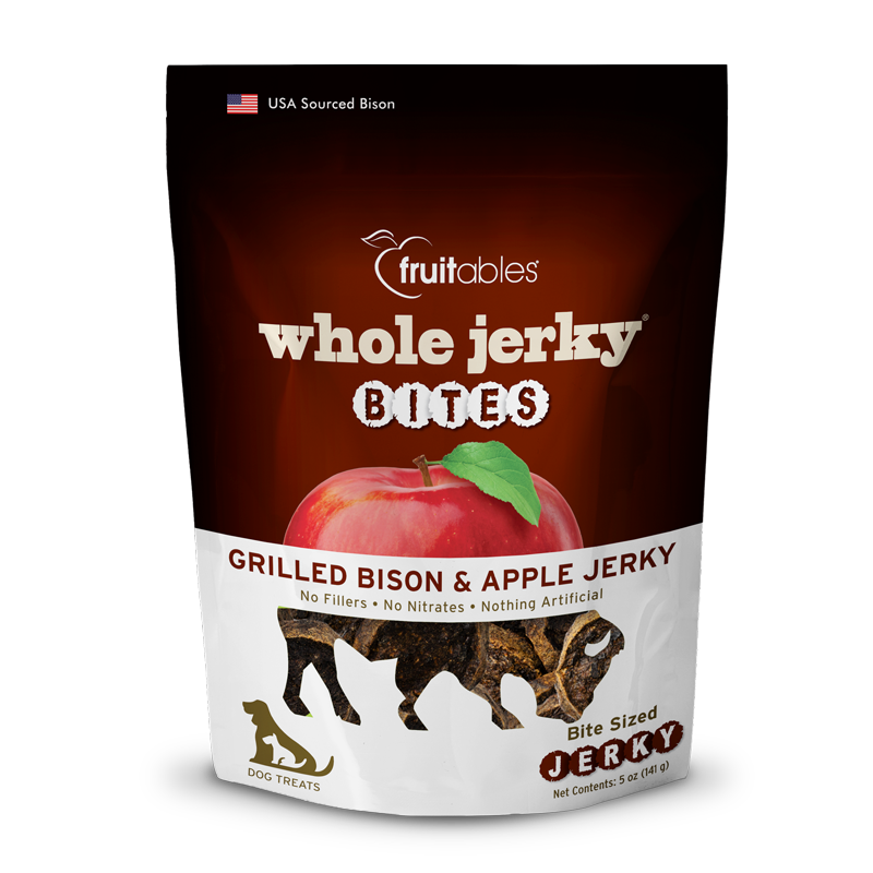Fruitables Whole Jerky Bites Grilled Bison Apple