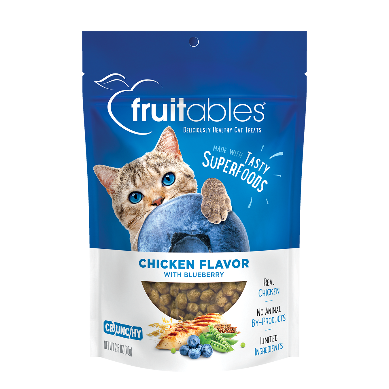 Fruitables Cat Treats Chicken Flavor Blueberry Cat Treats