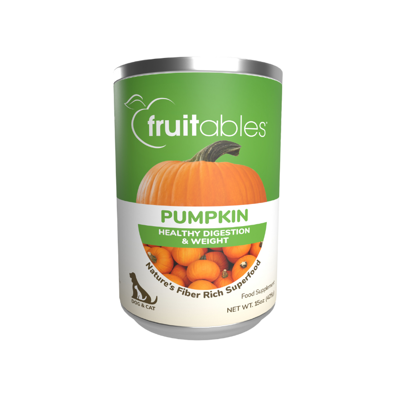 fruitables canned pumpkin for dogs is a SuperBlend digestive supplement that promotes a healthy GI tract